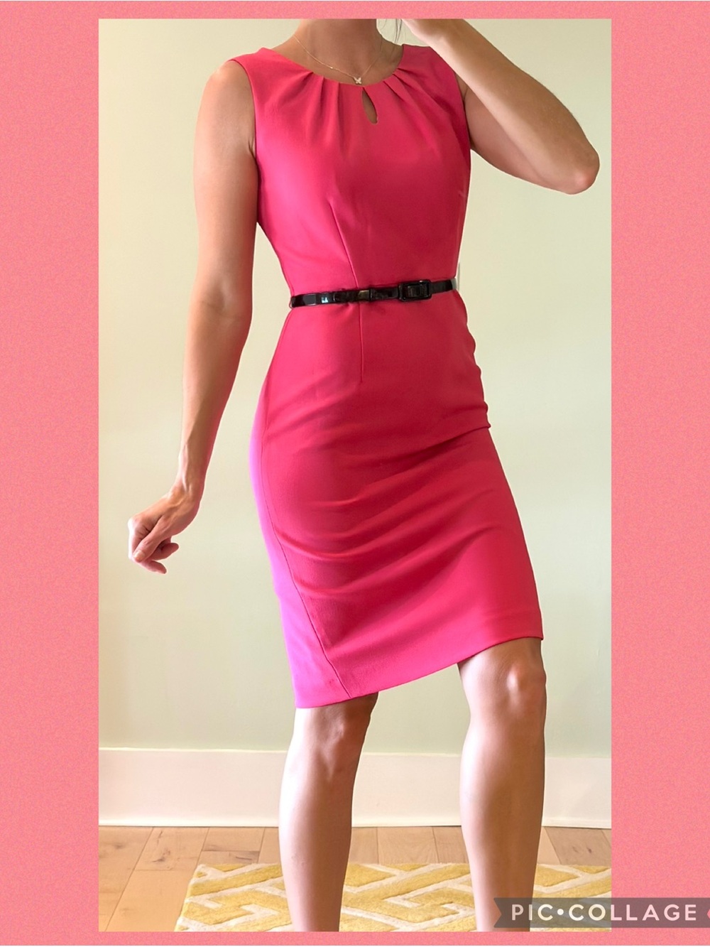 Jones Studio Pink Sleeveless Sheath Dress